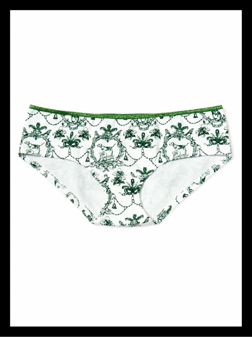 💕ⓅⒾⓃⓀ ⓋⓈ Y2K/VINTAGE/RARE/HTF Green and White Print ELR Hipster Panties ✨NWT✨💕